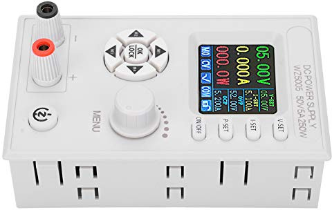 Fuente de Alimentación CC Ajustable WZ5005 - Fuente de Alimentación de Banco Regulada Variable de 6-55 V para Laboratorio, Proyectos Electrónicos y Bricolaje - Alta Precisión,
