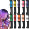 OHREN 10 peines con tizas para el pelo Premium tiza temporal lavable, mechas y crazy color para niños,regalos de cumpleaños, carnaval, Navidad, adviento, no tóxico (Multicolor)
