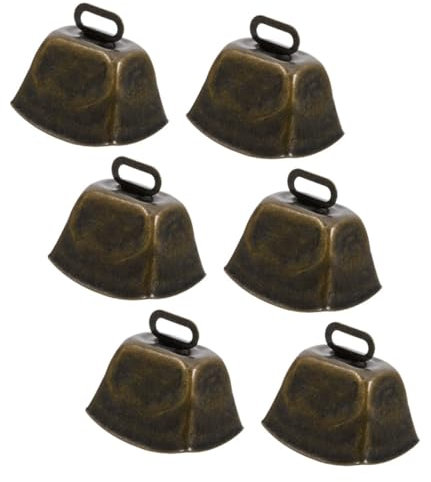 JOINPAYA 6stücke Vintage Kuhglocken Mit Sanften Kanten Klare Töne Für Tierverfolgung Metallglocken Für Haustiere Dekorationen Und Tiermanagement