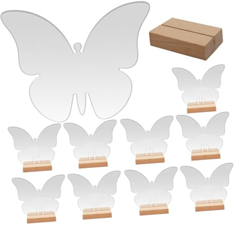 Healifty 12 Pezzi Segnaposti Farfalla Trasparente da Cartellini per Matrimonio e Feste Design Personalizzabili Facili da Cambiare per Decorazioni