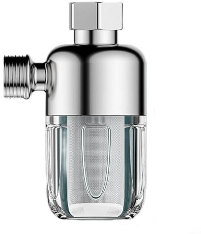 Sileduove Sistema de filtro de agua de la cabeza de ducha del acero inoxidable con la ventana transparente para la filtración de la lavadora 40 del grifo del cuarto de