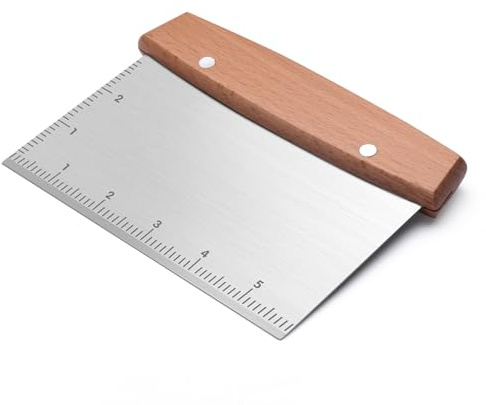 Flyisland Blackstone Bench Scraper,Griddle Scraper for Blackstone, Heavy Duty Stainless Steel Grill Scraper,Dough Scraper Cutter for Bread and Pizza Cutter, Griddle Scraper Chopper