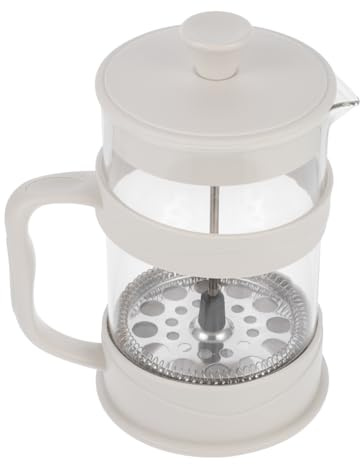 DECOMELODY Cafetera Prensa Francesa 800 Ml Vidrio Transparente Función Doble Café y Té Para Uso Casero y Oficina Jarra De Cafetera Compacta