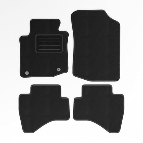 Mats4all Textil Fussmatten Passend für Toyota Aygo 2010-2014 | rutschfest | Mit Verstärkung | 4-teilig