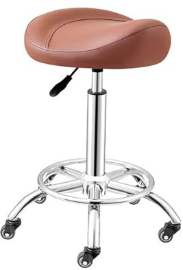 Generico Sgabello da sella con ruote, sedia ergonomica da sella, altezza regolabile, for salone di bellezza, spa, casa, massaggi, ufficio(Color3)