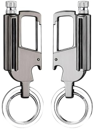 UXIYI 2 Pack Permanent Match Keychain, Reusable Waterproof Matchstick, with Multitool Bottle Opener, Forever Match for Outdoor Survival,STYLE2