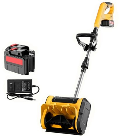 Limpiador de Nieve Inalámbrico 2x20V,50.8cm(20 Pulgadas),Lanzanieve Eléctrico Sin Escobilla con 2×Baterías de 4,0 Ah Y Cargador,Pala de Nieve con Canal Y Ruedas Ajustables(2x20V)