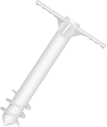 ORFOFE Trivella per Ombrellone da Spiaggia, Ancoraggio Sabbia Portatile per Esterni, Picchetto Plastica Leggero e Resistente per Stabilizzare Ombrelloni al Mare