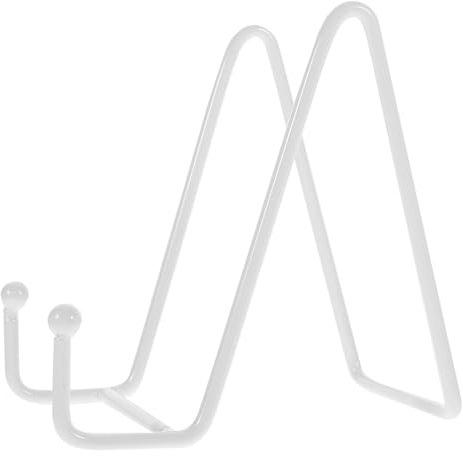 GRADENEVE Support Décoratif Cadre Photo Fer Chevalet en Triangulaire Structure, Support Assiette Multifonctionnel Stable pour Exposition en Boutique Mariage