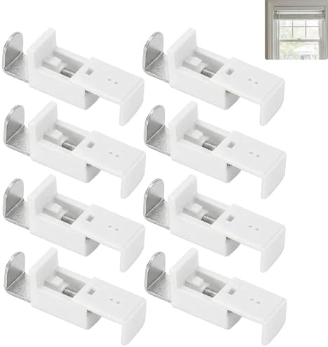 Pack mit 8 Klemmhalterungen für Plissee-Vorhänge ，Hochwertige Ersatzteile ohne Bohren, Metall,und Kunststoffklemmen für Plissee-Vorhänge