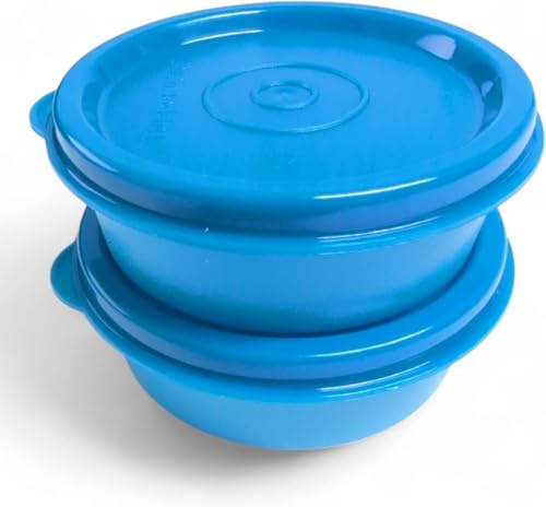 Tupperware Smidgets Behälter klein Mini 80 ml mit Deckel 80ml 2 Stück Smidgets Wichtel blau Set 2er