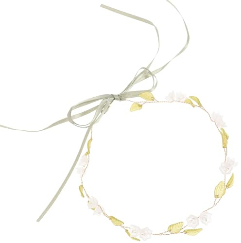 ifundom Maiglöckchen Blumenkranz Haarreif aus Kunststoff und Legierung Leicht und Leicht zu Fallen Modischer Haarschmuck für Brautjungfern bei Hochzeiten