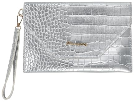 FuninCrea Women's Wristlets Bag Clutch Bag with Wrist Strap | Multi-Purpose Wristlets Phone Bags Flap Design Faux Leather Evening Bag for Shopping Parties Weddings Banquets