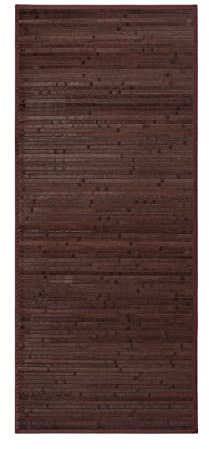 LOLAhome Alfombra de bambú, Antideslizante, Antimanchas, Resistente a la Humedad, para Salón, Dormitorio, Cocina, Baño, Pasillo, Garaje- “Marrón Nogal” de “175x75 cm