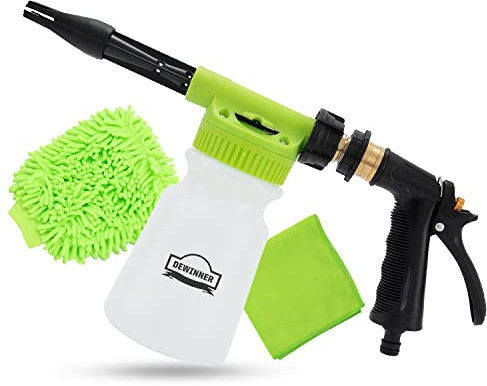 Car Wash Foam Cannon, DEWINNER Foam Blaster, Quick Release Soap Washer gun, Quick Connect to Garden hose Snow Lance, Auto Washer Sprayer, With Cleaning Kit