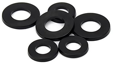 CONPHERON Kunststoff Unterlegscheiben Schwarz Nylon Flach Unterlegscheiben M22×42×3.0 mm,10 pcs