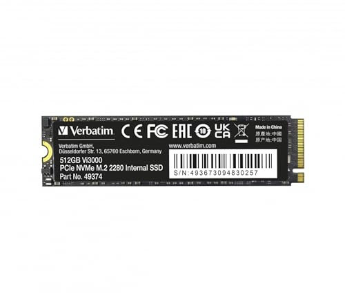 Verbatim Vi3000 PCIe NVMe M.2 SSD 512 GB