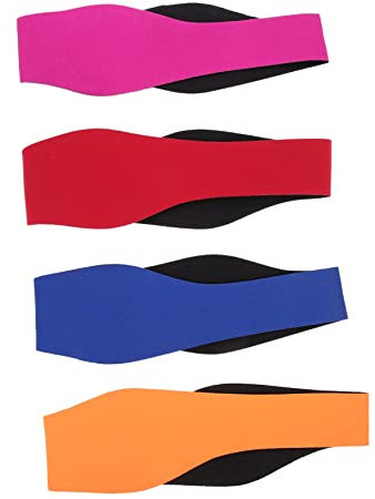 4 Atmungsaktives aus Stück-pack Schwimmstirnband Neopren für Schwimmen