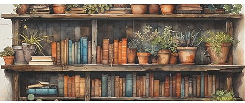 DNOVING 2 Rollen Bücherregal Geburtstag Geschenkpapier - 147,3 x 58,4 cm Geschenkpapier für Jungen & Mädchen Geburtstag GWP-142038451