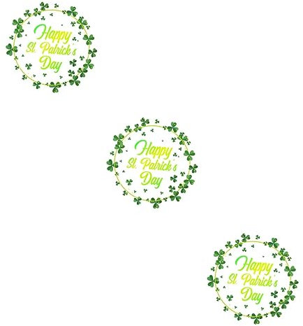 Mikikit 3st Happy St Patrick's Day Wandaufkleber Wanddekor Aufkleber Kleeblatt-fensteraufkleber Gründekor Aufkleber Für Die Inneneinrichtung Heimaufkleber Yingschi Vierblättriges Kleeblatt