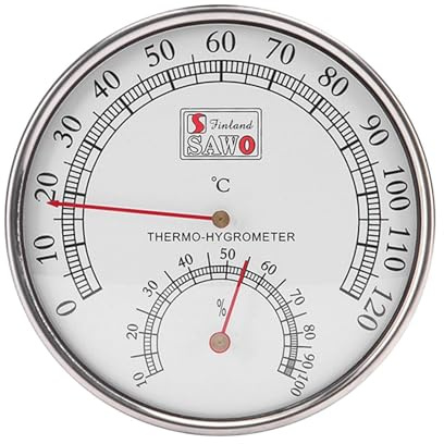 Higrómetro de sauna, Termómetros de sauna de acero inoxidable, Medidor de temperatura higrómetro móvil, Sensor de temperatura de sauna económico, Indicador de temperatura, Indicadores