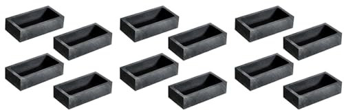 VENOAL 12 StüCk 1 KG Graphit Barren Form Guss Barren Tiegel Form Silber Gold Barren Form Schmelzen GießEn Raffinieren