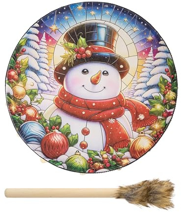 Schamanische Handtrommel, Schamanen-Handtrommel, 25,4 cm (10 Zoll), Schamanen-Trommel mit Schlägel, für spirituelle Musik, Heimdekoration, Werkzeug