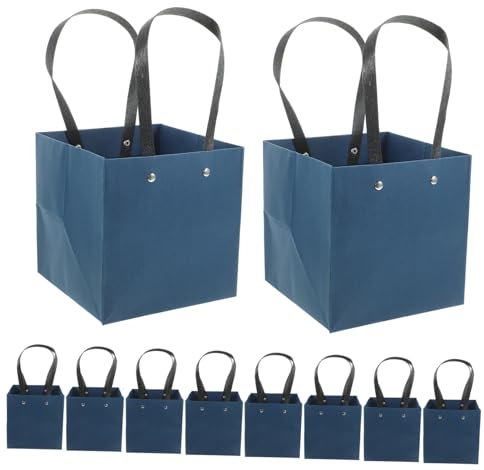 SEWACC 10stücke Papiertüten Mit Henkeln Geschenktüten Für Süßigkeiten Pralinen Kekse Und Kleine Weihnachtsartikel Zum Verpacken Von Geschenken Für Kindergeburtstage Babypartys Und Andere