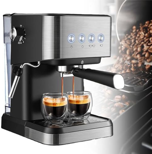 Hydravex Espresso Machine, 20 Bar Cold Brew Espresso Maker, Cappuccino Machine with 1.5L Removable Water Tank for Cappuccino, Latte, Gifts for Mother or Father