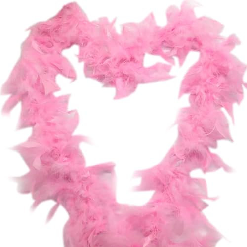 2 m flauschige Truthahn-Federboa Schal lang Kostüm Boas Hochzeit Party Federboas Halloween Handwerk Boas Tanzende Königin Boas Rosa