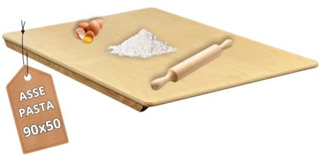 TOMAINO - Planche à pétrir en bois de bouleau, Cuisine Accessoires - Planche à Pâtes, Pizza et Gâteaux (90 x 50)