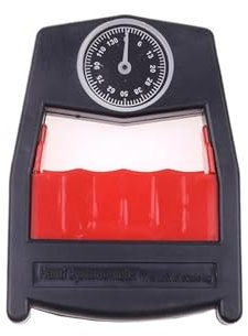 TIEOAXFT Dinamometro ergonomico da 130 kg. Resistente all'Usura. Misurazione della Palestra. Misuratore di Potenza con Impugnatura Muscolare migliorata(Red)