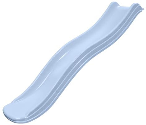Plum Play 6ft Childrens Heavy Duty Outdoor Garden Slide Attachment for Climbing Frame Playcentre Tree House 1.8m Length - For Platforms Decks 3ft or 0.9m (Pastel Blue)