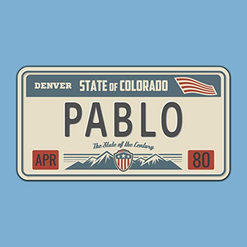 Megadecor Placa de Matrícula Decorativa de Aluminio o PVC Impreso de Estilo Vintage Americano Personalizado con Nombre 100% Personalizable 8 Modelos (Colorado, Aluminio Dibond 3 mm)