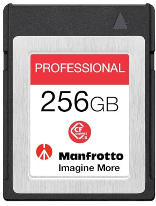 Manfrotto - Scheda di Memoria Professional 256GB, PCIe 3.0, 1730MB/s CFexpress tipo B, per Fotocamere Reflex Professionali e Mirrorless Avanzate