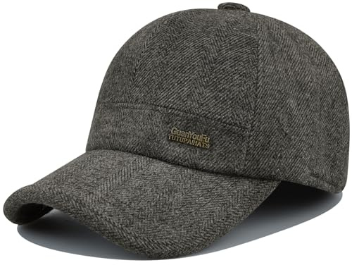 Clape Winter Baseball Cap with Ear Flaps Adjustable Unisex Winter Hat