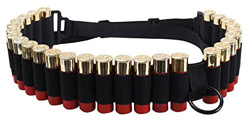 ACEXIER Tactical 25 Rounds 12/20 Calibro Fucile Munizioni Cintura Borsette Supporto Bandoliera Cintura Militare Pistola Da Caccia 12/20 GA Cartuccia Proiettile Cintura