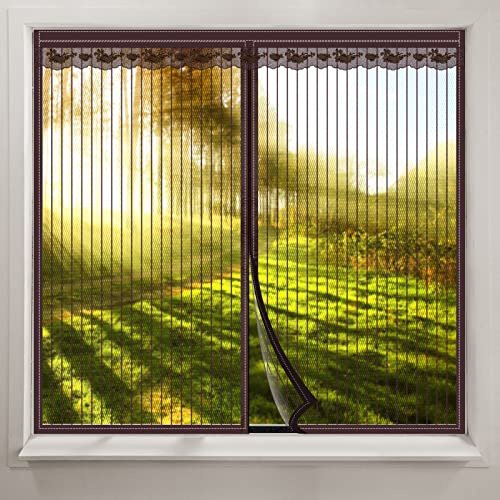Mosquitera Magnetica Ventana 100×120cm, Mosquitera con Imanes para Ventanas Ajustable, Tela Mosquitera Adhesiva, Mosquitera Ventana Adaptable, Mosquiteras de Ventanas Universal Red Contra Insectos