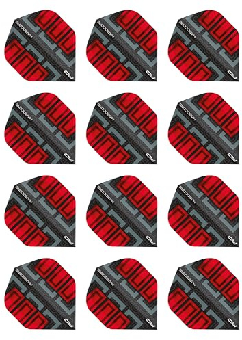 RED DRAGON Hardcore Radical Dartflug - 4 Set pro Packung (insgesamt 12 Dart-Flights)