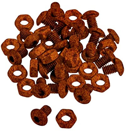 innogard 6050 Set di Viti M6 per la Bordatura del Prato Comfort e Comfort XXL - in Acciaio Corten - Contenuto: 20 Pezzi con Dadi