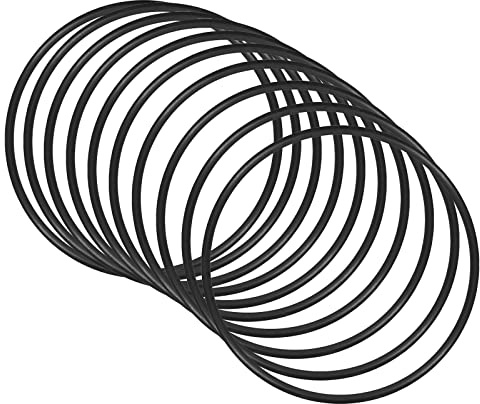 QUARKZMAN 10 Stücke Nitrilkautschuk Gummiringe Unterlegscheibe 58mm x 54mm x 2mm für Wasserhahn Klempner Reparatur Dichtung Verbindung, Schwarz