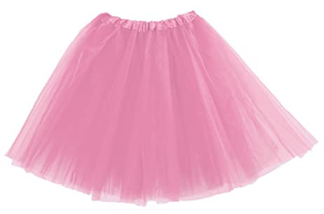 KarnevalsTeufel Tüllrock Damen Kostüm Tutu Petticoat Party Ballett Rockabilly Tanz Rock (Rosa)