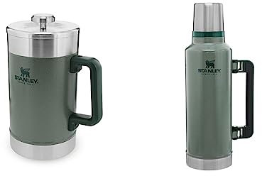 STANLEY Classic Stay Hot French Press 1.4L / 48OZ Hammertone Green Classic Legendary Thermos Flask 1.9L Hammertone Green