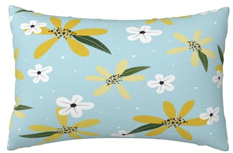 Kissenbezug 40x60 cm 2er Set Herbst Deko Kissen Blau, Blume Kissenbezug, Rechteckig Kissenbezüge, Weicher Sofakissen, Kissenhülle Herbst, Zier Kissen Aesthetic, Couch Deko Schlafzimme Gifts, J584