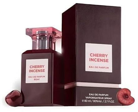 Fragrance World Cherry Incense Parfümiertes Wasser Unisex 80 ml Eau de Parfum Arabisches Parfüm für Damen und Herren