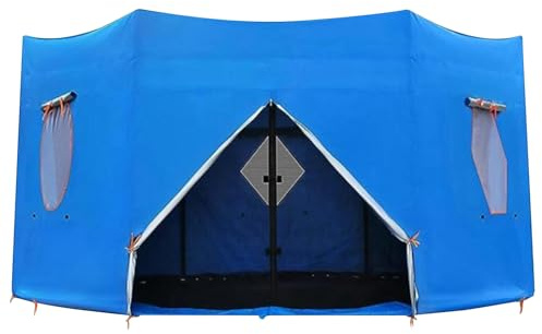 galeyyu Tente De Trampoline De 1,8 M/2,4 M/3 M/3,7 M, Housse De Tente De Trampoline Coupe-Vent, Auvent De Protection Solaire Anti-UV, Tente Adaptée pour Trampoline Rond À 6 Poteaux Droits