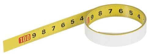 PATIKIL Adhesive Ruler, 3.3ft Steel Self-Adhesive Measuring Tape, Right to Left, Workbench Ruler, Yellow
