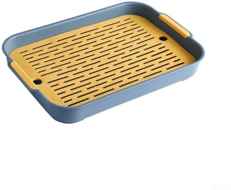 FACULX Große Kaninchentoilette, abnehmbares Gitterstreu, Bettkasten für Ratten, Katzen, Hasen, kleine und mittelgroße Tiere, klein/27 x 18,5 x 4 cm, groß/36,5 x 24,5 x 4,9 cm (T)