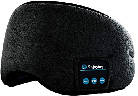 SöMnhöRlurar Bluetooth öGonmask, TråDlöSa Bluetooth 5.0 HöRlurar Musik Resor SovhöRlurar Sovmask