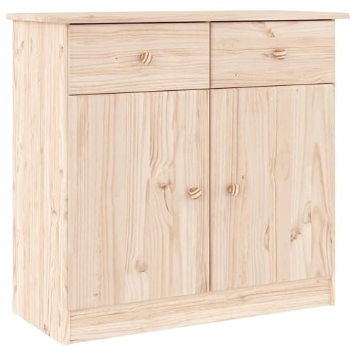 HEFZGDB Sideboard ALTA 77x35x73 cm Massivholz Kiefer Küchenbuffet Buffetschrank Küche Küchenschränke Mehrzweckschrank für Wohnstube Café Dessert Shop Speisesaal